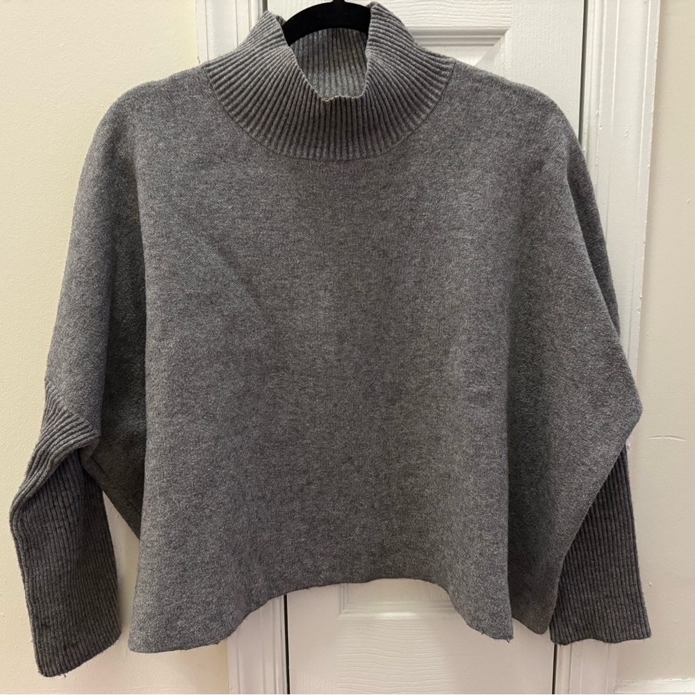 Gray Turtleneck Women's Sweater